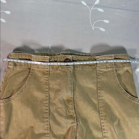 Joie Light Brown Cargo Pants Woman Size 8 Flexible Fabric Wide Legs - Picture 8 of 15